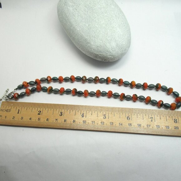 Hand knotted Czech glass bead necklace - Picture 7 of 12